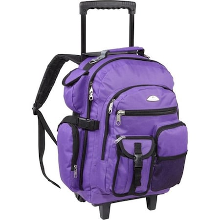 Everest Deluxe Wheeled Backpack - Dark Purple 5045WH-DPL